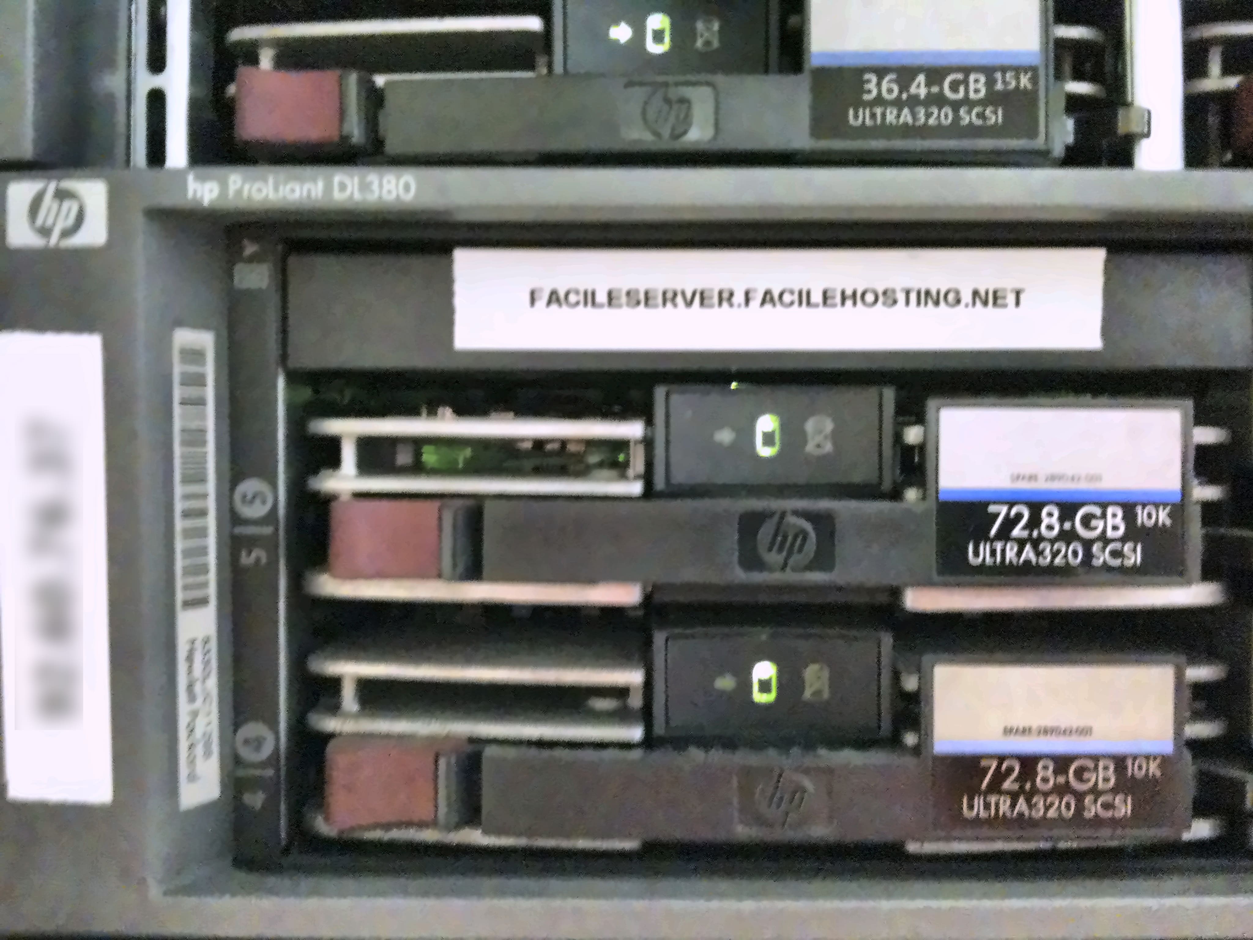 Server HP DL380 impiegati da FacileHosting