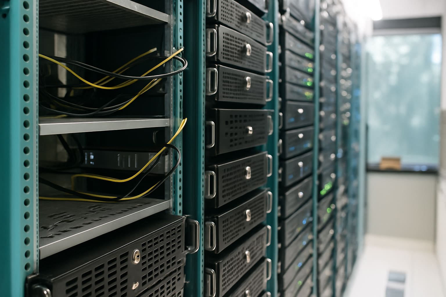 Rack iniziale nel DC di Seflow presso INET